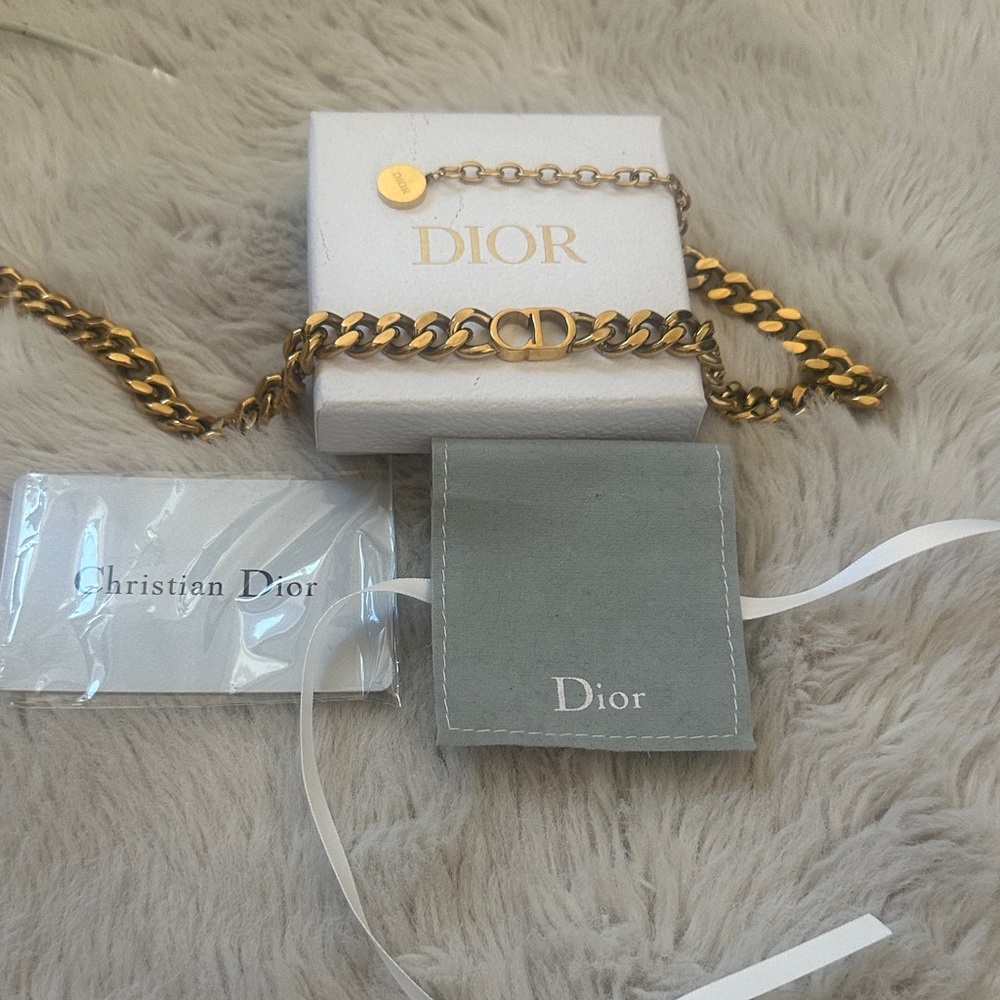 Dior Gold-Tone CD Logo Bracelet